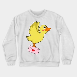 Duck Carrier pigeon Letter Crewneck Sweatshirt